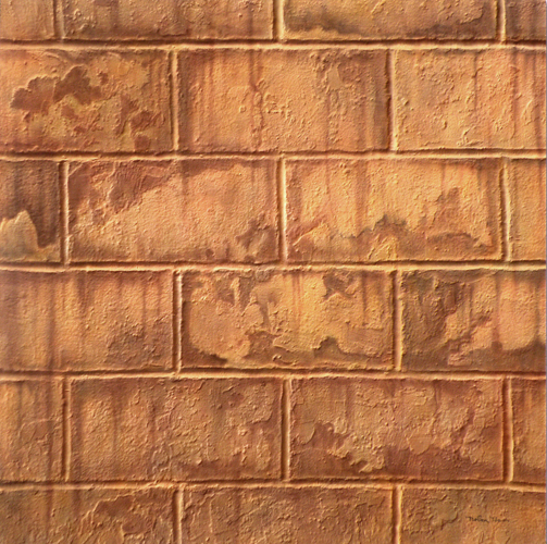 Rusted cinder block wall by Nolan Haan