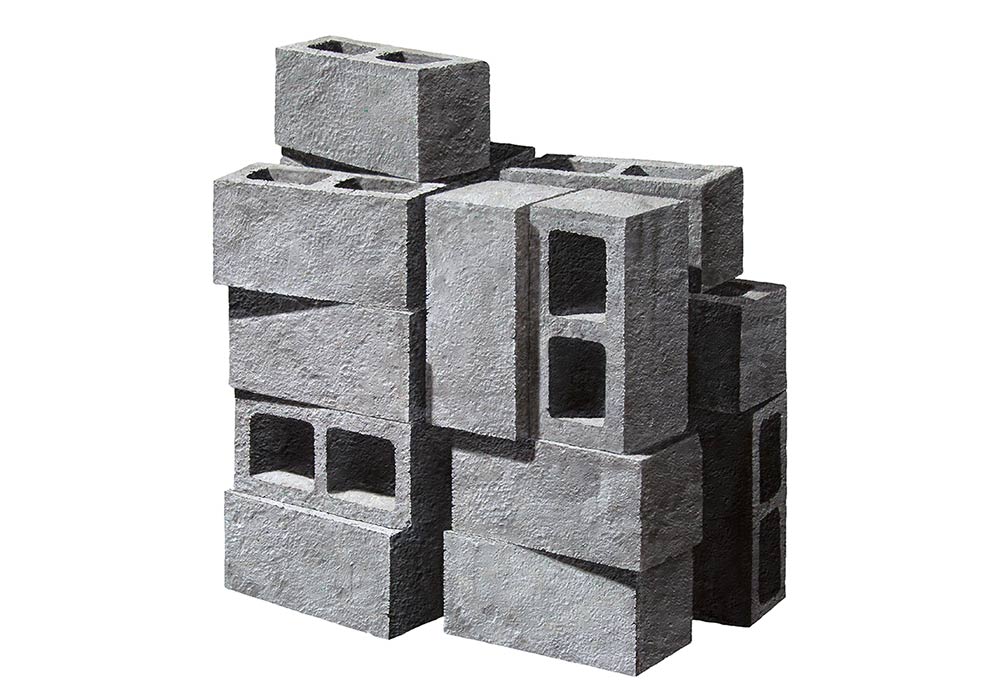 Cinder block pile by Nolan Haan