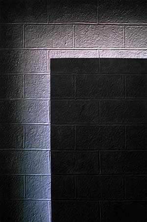 A cinder block wall that wants to shine