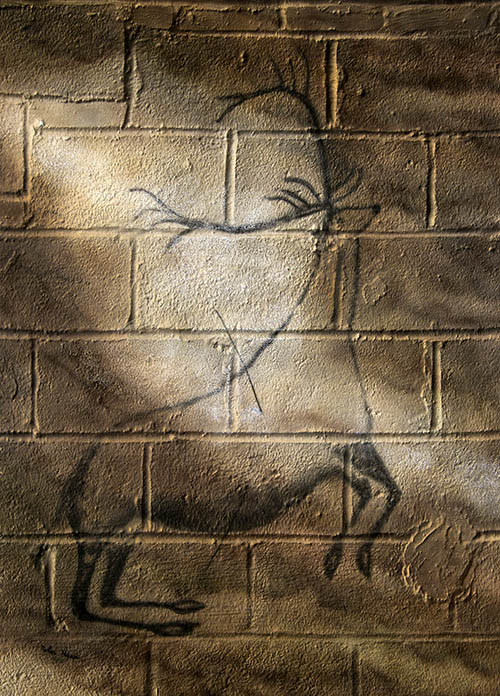 Urban Cave Painting: Wounded Stag by Nolan Haan