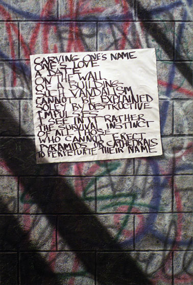 Words by Gilberte Brassai and painting by Nolan Haan defend graffiti art in this new modern art painting.